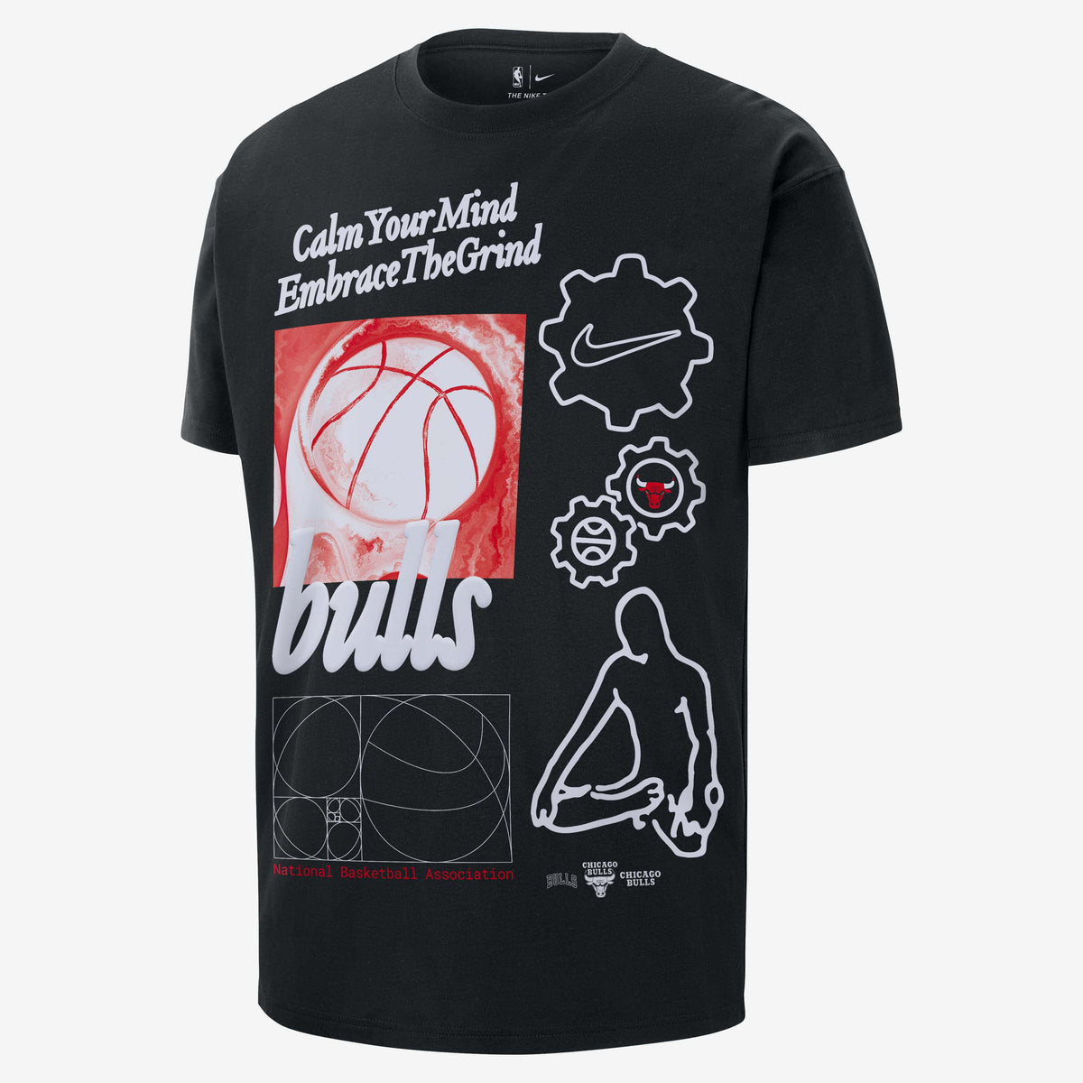 Nike Chicago Bulls Courtside Men's NBA Max90 T-Shirt - Black