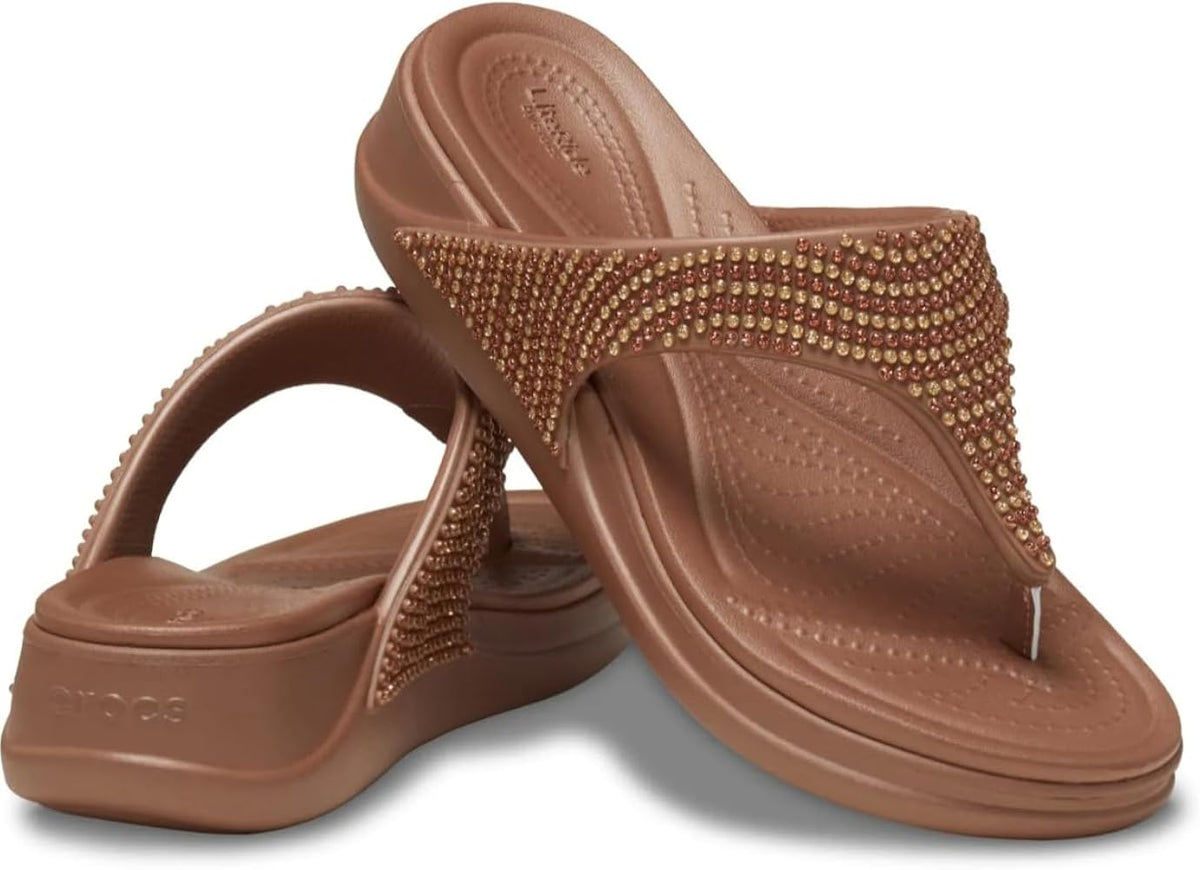 Crocs Boca Blng Bronze Women Flip Flop
