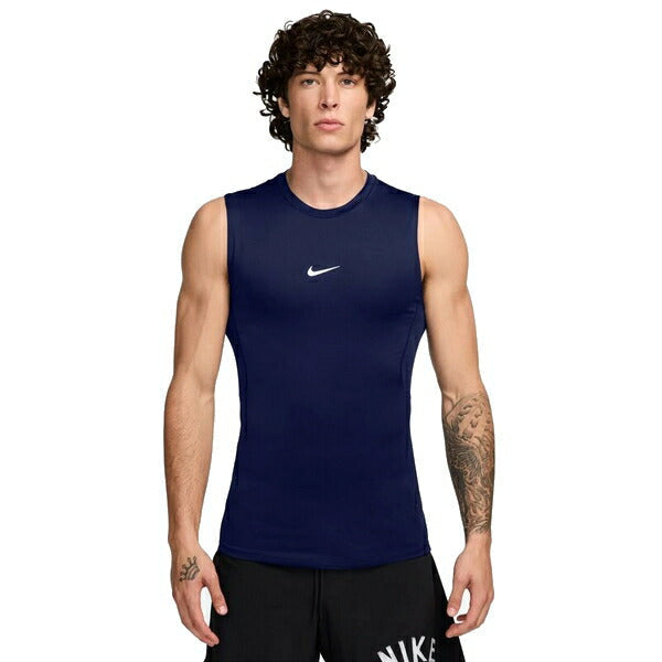 Nike Men's Dri-fit Nike-Pro DF Tight Sleeveless T-shirt Navy Blue