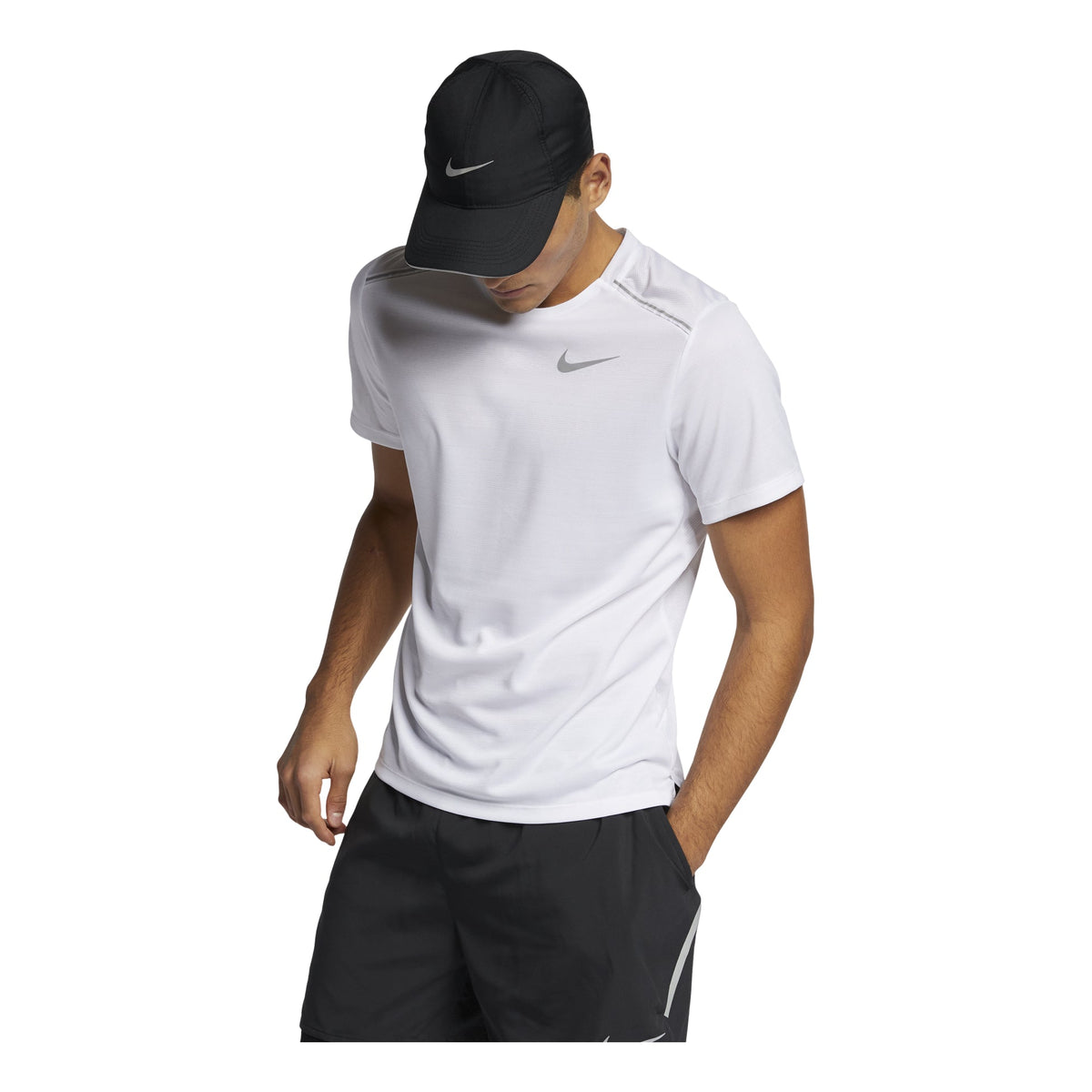 Nike-DRI-FIT MILER Running Quick Dry Short Sleeve