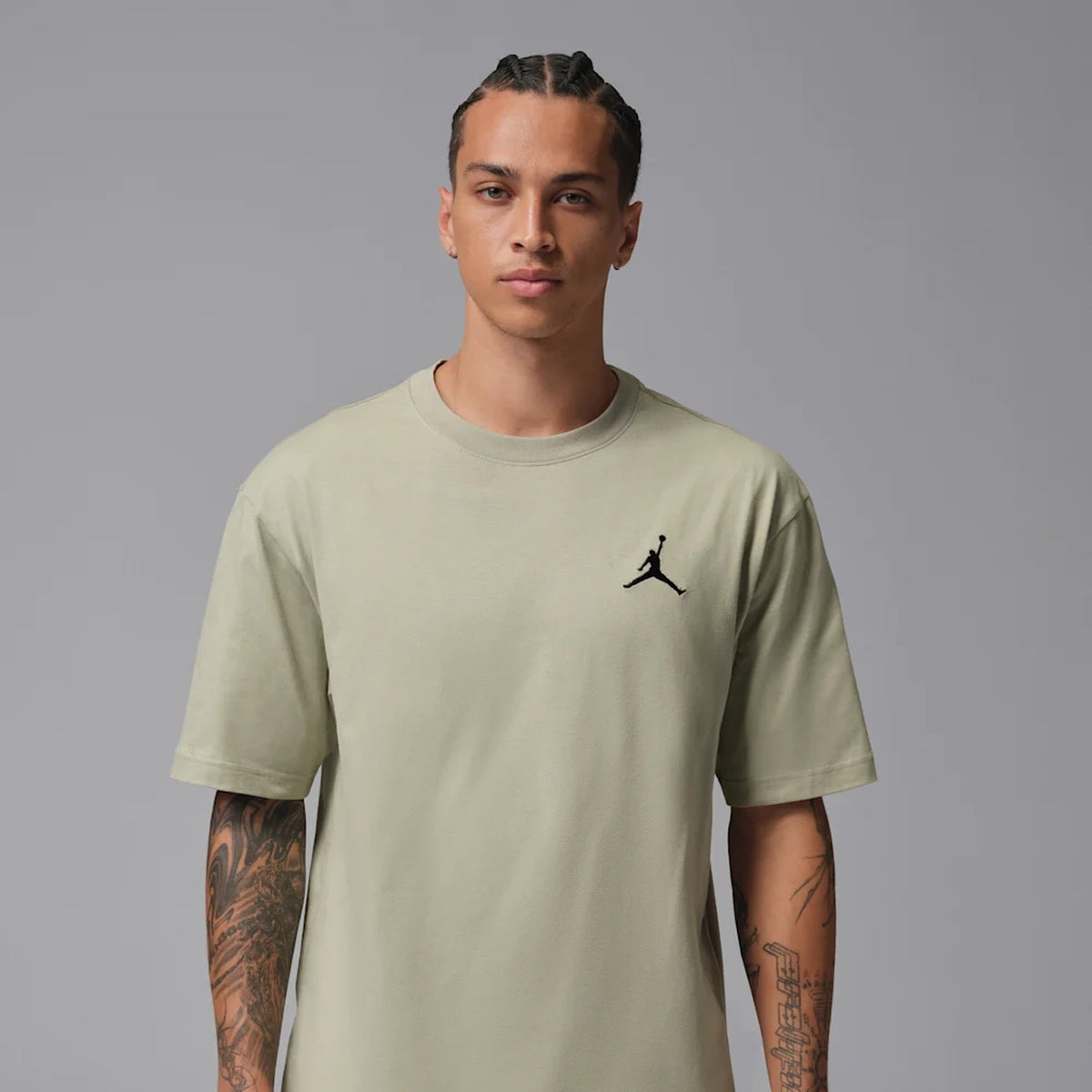 Nike Jordan Men's Embroidered Jumpman T-shirt Spruce Fog