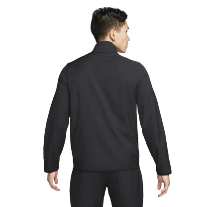 Nike Dri-FIT Solid Color Quick Dry Woven Training Sports Jacket Black
