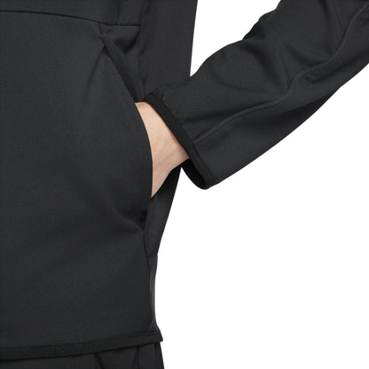 Nike Dri-FIT Solid Color Quick Dry Woven Training Sports Jacket Black