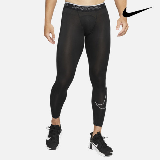 Nike-Men's Nike Casual Training Environmental Friendly Breathable Tight Gym Long Lower