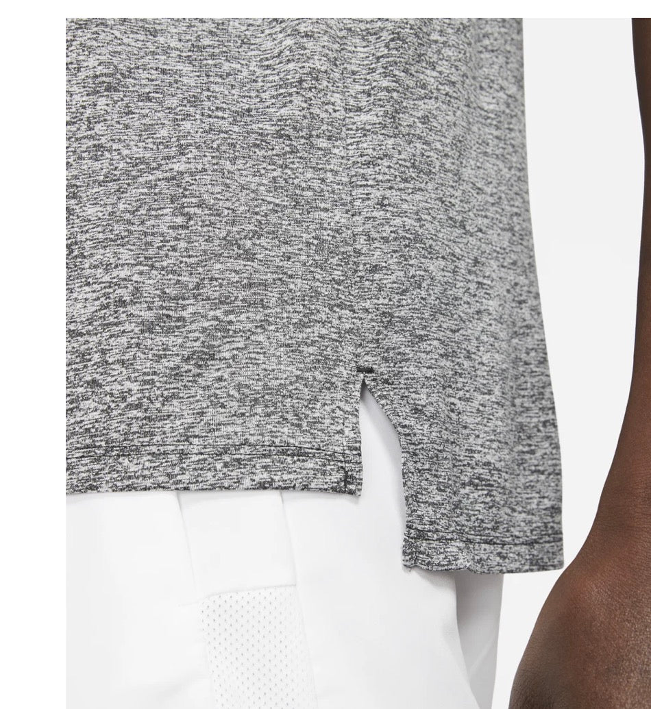 Nike - Dri-fit Rise 365 Casual Sports Breathable Round Neck Short Sleeve Gray