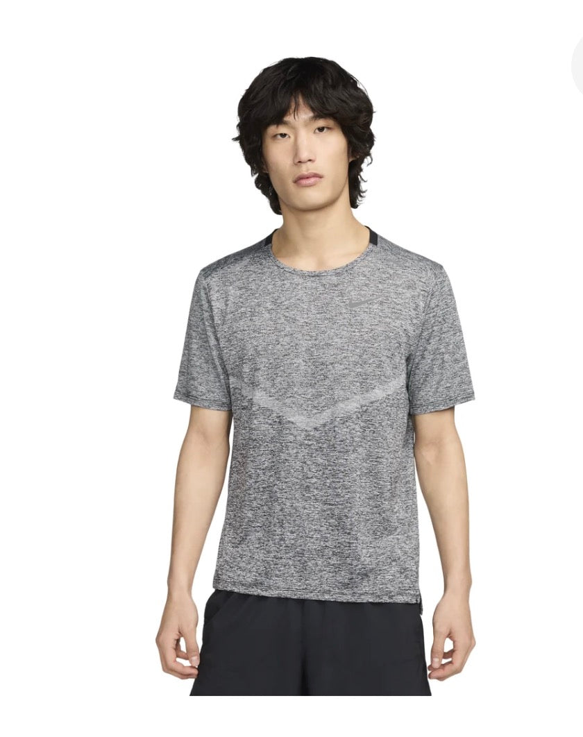 Nike - Dri-fit Rise 365 Casual Sports Breathable Round Neck Short Sleeve Gray