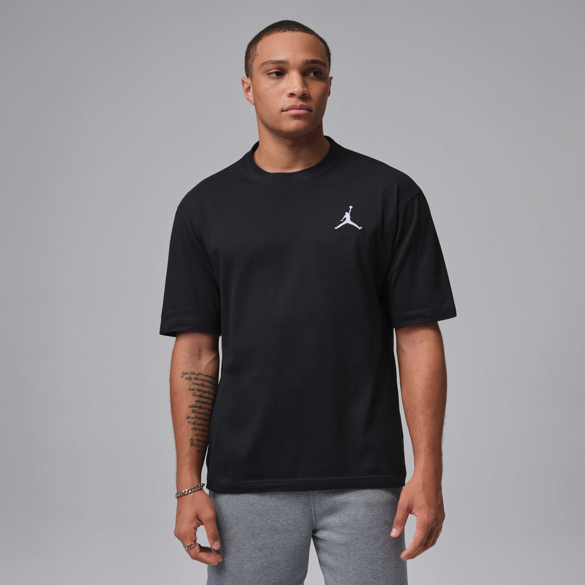 Nike Jordan Men's Embroidered Jumpman T-Shirt - Black