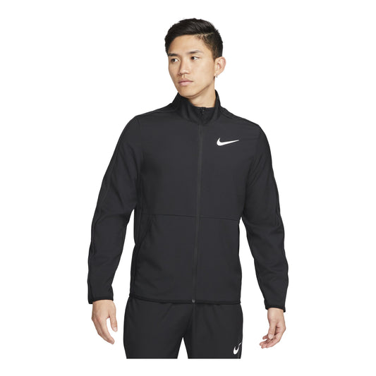 Nike Dri-FIT Solid Color Quick Dry Woven Training Sports Jacket Black