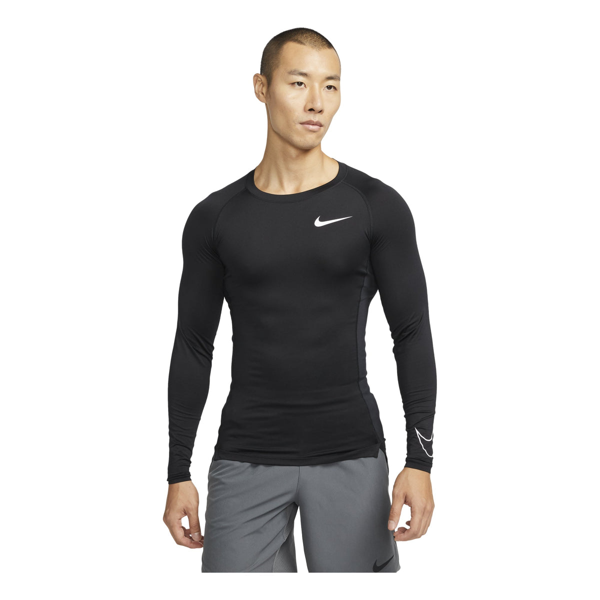Nike Solid Men Round Neck Black T-Shirt