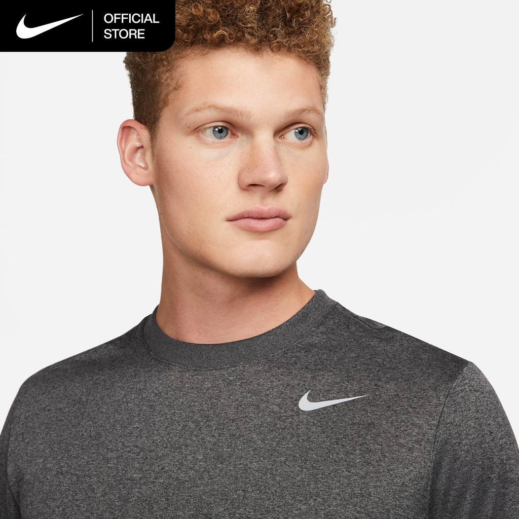 Nike Men's Solid Round Neck Sports T-Shirt Dark Blue